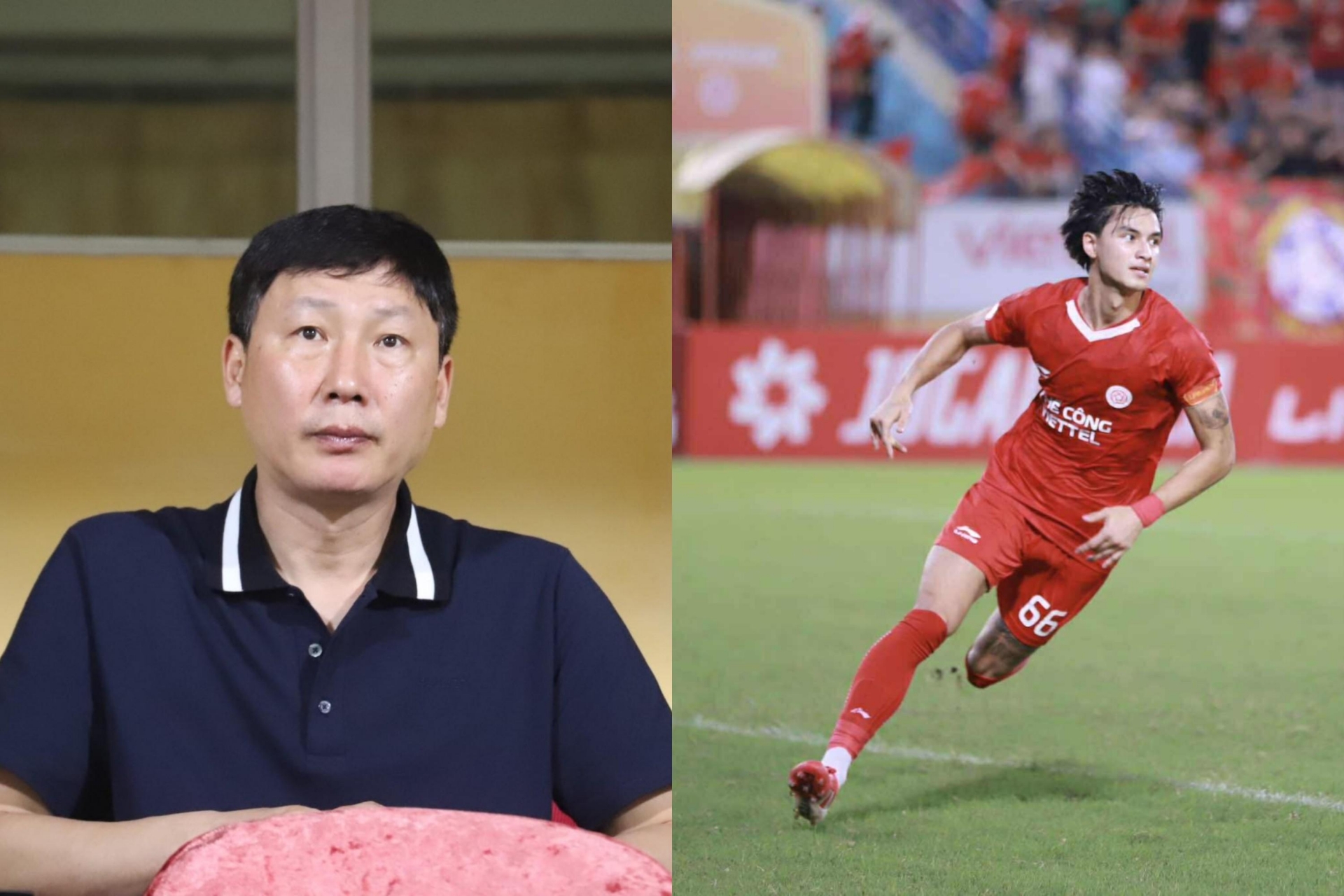 Tiền vệ Việt kiều Ba Lan tỏa sáng đúng ngày HLV Kim Sang Sik dự khán