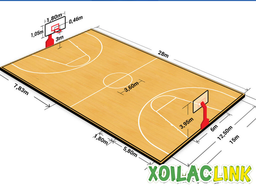 Kích thước sân thể thao chuẩn: Bóng đá, bóng chuyền, bóng rổ,…